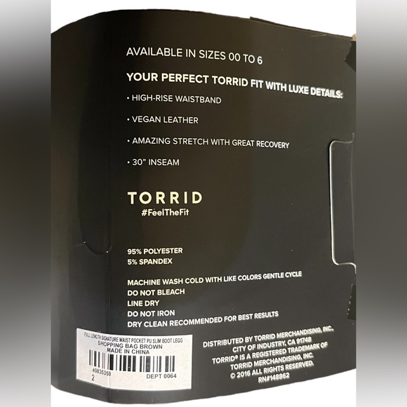 NWT Torrid Signature Waist Faux Leather Slim Boot Legging | 18/20 - Picture 8 of 9